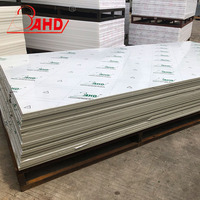 Plaque en polypropylène extrudé de 10 mm d'épaisseur, type PP, résistante à la chaleur 95-120, plaque en plastique de couleur gris/blanc, matériaux 100% vierges