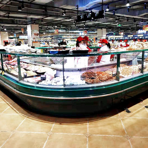 Vitrine Réfrigérée Commerciale pour Supermarché, en Verre, pour Sushi et Plats Préparés, Type Vitrine de Charcuterie - Product Image 6