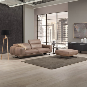 Canapé en cuir de style italien moderne en bois d'orange <span class=keywords><strong>Evergo</strong></span>, fournisseur de meubles de bureau, canapé sectionnel 3 2 1 - Product Image 2