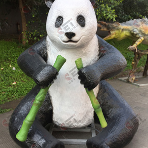 Mô Hình Robot Gia Đình Gấu Trúc Mô Phỏng Trang Trí Công Viên Vườn Thú Mô Hình Động Vật Cử Động - Product Image 1