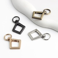 Anillo giratorio metálico al por mayor con muelle para correa de bolso, conector de cadena, accesorios de hardware chapados de primera calidad, antideslustre