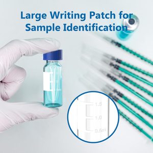 Viales de HPLC de Vidrio Transparente de 2 ml con Tapas de Rosca Azules, PTFE Blanco, Silicona Roja, Viales para Autosampler con Parche de Escritura - 1000 Piezas, Botellas de Laboratorio - Product Image 3