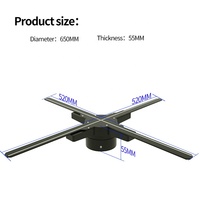 Haute résolution 52cm WiFi holographique affichage LED hologramme 3D projecteur Mobile APP contrôle pour une utilisation intérieure et extérieure