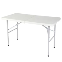 Table pliante rectangulaire en plastique au design moderne pour événements extérieurs, repas et hôtels