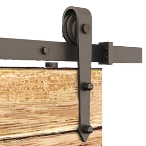 Quincaillerie pour <span class=keywords><strong>porte</strong></span> <span class=keywords><strong>coulissante</strong></span> intérieure en fer forgé Kit de glissière simple <span class=keywords><strong>suspendue</strong></span> sur <span class=keywords><strong>rail</strong></span> de 6.6 pieds <span class=keywords><strong>Porte</strong></span> de grange <span class=keywords><strong>coulissante</strong></span> pour système de rails - Product Image 5