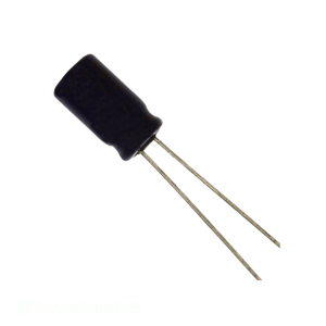 ตัวเก็บประจุแบบ Through Hole รุ่น ECE-A1HN100UB ความจุ 10 ไมโครฟารัด ชนิดอลูมิเนียม 10UF 20% 50V แบบขาเสียบ - Product Image 1
