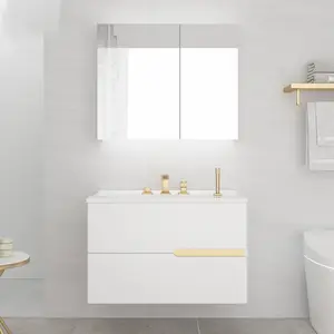 Modern PVC Shower Cabinet Bathroom Vanity Sets With Smart Mirror Cabinet