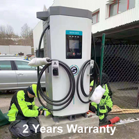 Chargeurs rapides DC commerciaux 60-420 kW, double borne de recharge pour voitures électriques CCS CHAdeMO IP55 OCPP1.6J, stations de recharge EV avec système d'administration