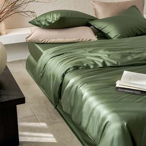 <span class=keywords><strong>Copripiumino</strong></span> <span class=keywords><strong>singolo</strong></span> doppio con rivestimento in lenzuolo/federe di biancheria da letto lisce in stile satinato con pelle liscia e tinta unita Set di biancheria da letto - Product Image 3