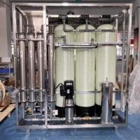 Système de filtration d'eau de mer STARK à une étape avec pompe à pression PLC, capacité 1000L/heure, certifié CE, 220V/380V, pour le traitement de l'eau potable purifiée