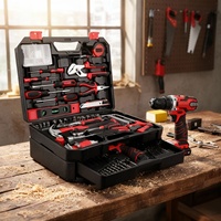 Kit combiné d'outils électriques sans fil pour la maison, 276 pièces, en acier au chrome-vanadium, avec mallette rigide, réparation à domicile, OEM/ODM, mécanicien