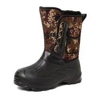 Bottes tactiques Esing pour hommes, imperméables, hauteur genou, hiver, maille, velours, coton épais, bottes de neige chaudes, résistantes au froid, semelle intermédiaire en PU, caoutchouc