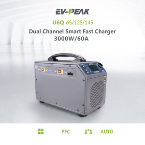 EV-PEAK U6Q 3000W 60A 4 Channel Smart Fast Balance Charger For 12-14S LiPo LiHV Agriculture Sprayer UAV <b>Drone</b> <b>Battery</b> Charger - Product Image 1