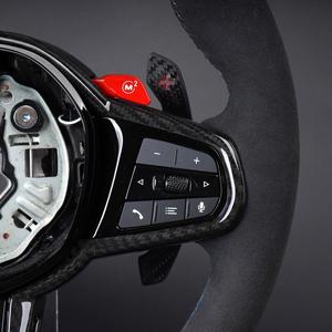 Volante <span class=keywords><strong>Mercedes</strong></span> de Fibra de Carbono con Marcador Rojo y Levas de Cambio Negras GT Heritage Premium, Repuesto de Actualización para la Mayoría de los Modelos - Product Image 3