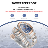 Montres de luxe en acier inoxydable pour femmes, cadran ovale blanc perlé, montres pour filles, montres à quartz tendance pour femmes, montres serpent
