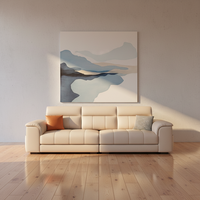 Nouveau canapé trois places en tissu, style crème français, technologie de pointe, pour petit appartement, salon moderne et simple, combinaison modulable en tissu