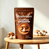 Mélange de café aux champignons personnalisable en direct d'usine : Chaga, Crinière de lion, Collagène de bétail nourri à l'herbe, L-Théanine, Non-OGM
