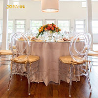 Chaise Phénix en résine cristalline pour mobilier de mariage, salle de banquet, salle à manger + chaises
