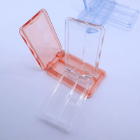 Récipient à cosmétiques Boîtes en plastique Rectangle rechargeable Boîte de maquillage claire Vide Compact Poudre cas Blush Conteneur Emballage