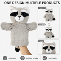 Fabricant de marionnettes à main en peluche personnalisées en polyester, poupée sur mesure, peluche super douce en Velboa, vente en gros, CE ASTM OEM ODM