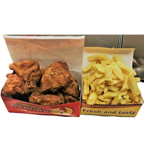 Boîte d'emballage pour hamburgers et frites en papier alimentaire 100 % qualité alimentaire, agréable et économique - Product Image 2