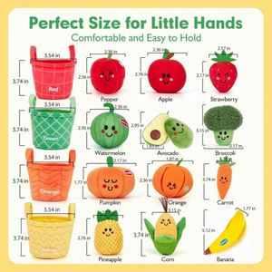 Juguete de Peluche Montessori para Clasificar Frutas y Verduras por Color, Juguetes Sensoriales para Bebés, Figura de Acción, Juguetes Educativos Sensoriales para Niños - Product Image 4