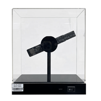 Petite boîte holographique publicitaire de 18cm hologramme portable 3d table d'alimentation intégrée de bureau avec affichage LED transparent Holo