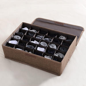 Foldable Grid <b>Storage</b> Box Fabric Dustproof <b>Storage</b> Bin Multi Grid <b>Underwear</b> Socks <b>Underwear</b> Organizer - Product Image 4