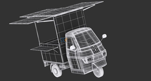 Tricycle électrique Ape approuvé CE, camion <span class=keywords><strong>de</strong></span> nourriture, chariot mobile <span class=keywords><strong>de</strong></span> vente <span class=keywords><strong>de</strong></span> hot-dogs en plein air - Product Image 5