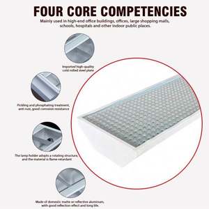 Linear Square Ceiling <strong>Aluminum</strong> <strong>Frame</strong> Led Panel Batten <strong>Grille</strong> <strong>Light</strong> - Product Image 6