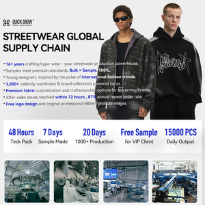 QUICKSHOW街装t恤迷彩服装方形长袖t恤定制衬衫t恤制造商超大t恤 - Product Image 5