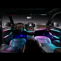 Luz Ambiental de Fibra de Carbono Auténtica para Mercedes Benz GLE GLS ML GL W165 W166, Lámpara de Atmósfera, Iluminación Interior