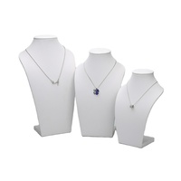 Porte-collier en cuir PU, 1 pièce, mannequin blanc, populaire, bijoux buste, vente en gros