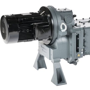 Compresseur industriel stationnaire sans huile refroidi par eau EDS300, pompe à vis 3 phases 200V 50Hz - Product Image 1