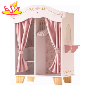 <span class=keywords><strong>Lit</strong></span> de poupée en bois réglable avec rangement, <span class=keywords><strong>lit</strong></span> de poupée à pois rose et gris pour jeux imaginatifs W06B157 - Product Image 6