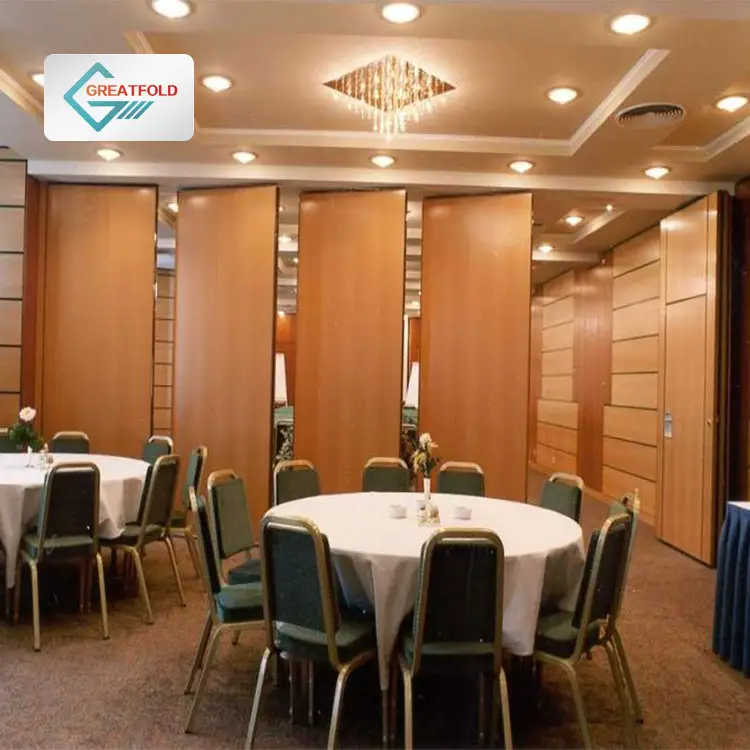 Hotel Factory Supply Operable Wall Sliding Partition Room Divider Screen Movable Partition Wall Design for Restaurant