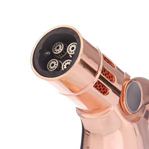 Flamme puissante de bonne qualité facile pour le charbon de bois rechargeable Logos personnalisés cigare BBQ Jet briquet torche oblique - Product Image 5