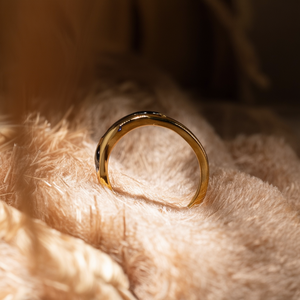 Fashion <b>Ring</b> 316L Stainless Steel PVD Gold Plating <b>Black</b> Stone Inlay Adjustable Band <b>For</b> Women <b>Men</b> Jewelry - Product Image 3