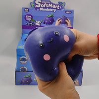 Produit phare : Squishy anti-stress personnalisé de bureau, 14 cm, parfumé à la myrtille, doux, extensible et compressible, pour la relaxation et le jeu sur table