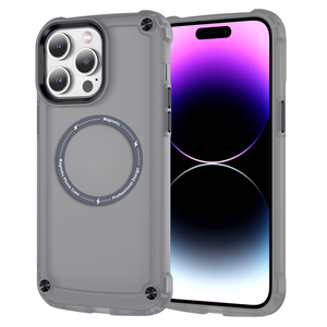 Étui de téléphone portable antichoc de luxe pour iPhone 16 15 14 13 12 11 Pro Max Plus couverture arrière magnétique translucide Funda pour iphone16 - Product Image 1