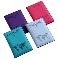 Housse de protection pour passeport en PU avec logo OEM, nouvelle collection populaire, avec clip pour passeport et billet d'avion, sac de voyage pour passeport