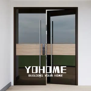 Yohome ประตูอพาร์ทเมนต์, ประตูอพาร์ทเมนต์หลักดีไซน์ประตูสแตนเลสประตูอพาร์ตเมนต์ประตูทางเข้าคู่ผ่านการรับรองสหภาพยุโรปสำหรับวิลล่า