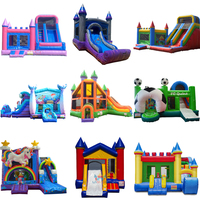 Château gonflable combiné d'usine en PVC 0,55 mm avec toboggan, château de saut gonflable personnalisé pour la location de fêtes en extérieur