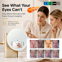 Appareil d'analyse cutanée IA, scanner cutané multi-spectre, commande vocale IA, haut-parleur Bluetooth intégré, test cutané pour salon de beauté CE