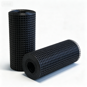 Rouleau de treillis métallique solaire galvanisé noir avec revêtement PVC, protection <span class=keywords><strong>anti</strong></span>-oiseaux et <span class=keywords><strong>anti</strong></span>-rongeurs pour panneaux solaires - Product Image 2