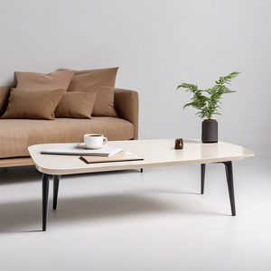 Juego de Muebles para Sala de Estar y Entrada, Mesa de Centro y Mueble para TV con Estructura Metálica, Estilo Moderno Rústico y Diseño Japonés - Product Image 1