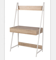 Table d'étude pour ordinateur portable en coin de style moderne bureau d'ordinateur convertible avec étagère en panneau de bois pour meubles de bureau à domicile