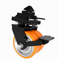 Roue de conteneur maritime 3T 5T 10T avec verrou de torsion et frein, en polyuréthane et nylon, durable