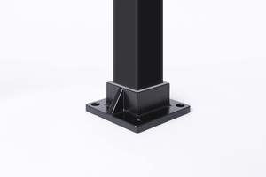 <span class=keywords><strong>Plange</strong></span> de poteau de montage au sol pour poteau de clôture carré de 2.5 "et rampe de pont, robuste, en aluminium, moulin ou noir - Product Image 4