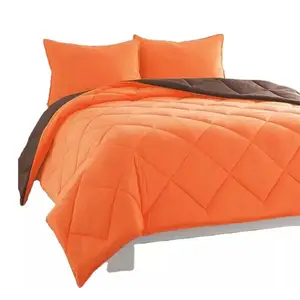 Tùy Chỉnh Thiết Kế Sợi Nhỏ Vải Orange Nữ Hoàng Kích Thước Comforter Cho Giấc Ngủ